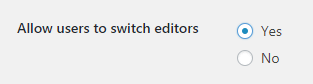 switch editors settings