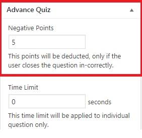 negative marking